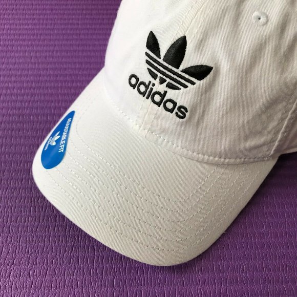 Adidas Originals Trefoil Relax StrapBack Cotton White Sport Cap Adjustable Hat - Picture 4 of 10